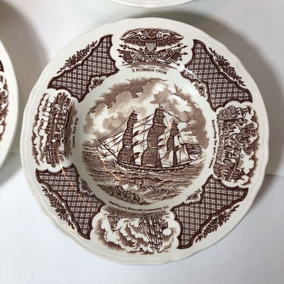 Alfred Meakin Bowls Fair Winds 8.75" Across The Grand Turk Chinese Export Set - Picture 3 of 11